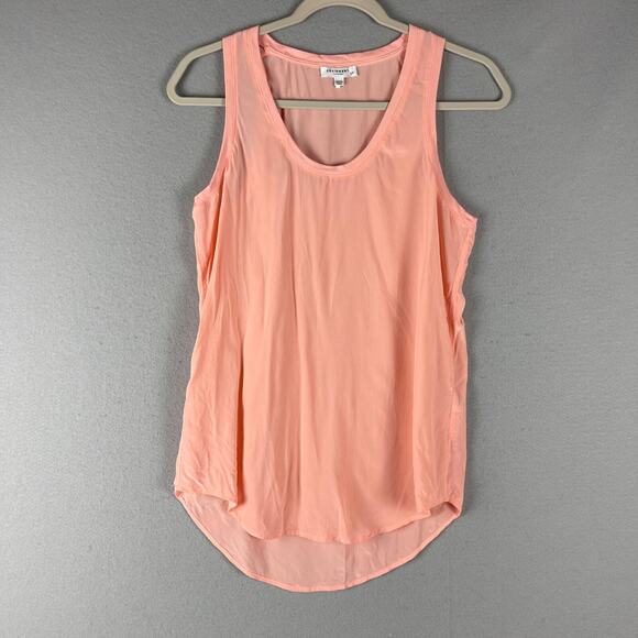 Equipment Femme Silk Tank Top Womens Small Coral Orange Minimalist Monochrome - Picture 1 of 13